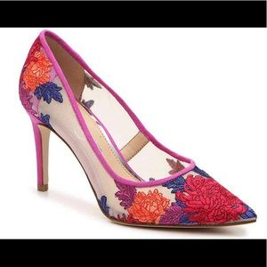 Jessica Simpson Cipinola Embroidered Pumps, Sz 9.5